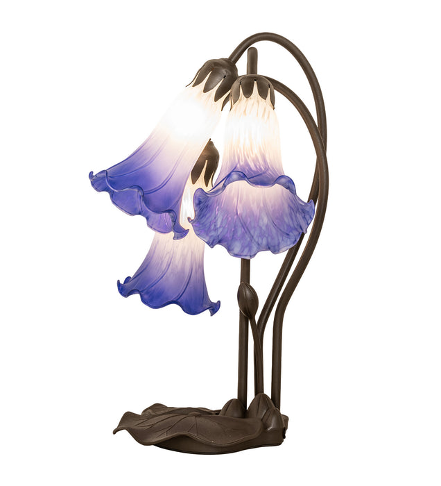 Meyda Tiffany 251859 Three Light Table Lamp, Mahogany Bronze