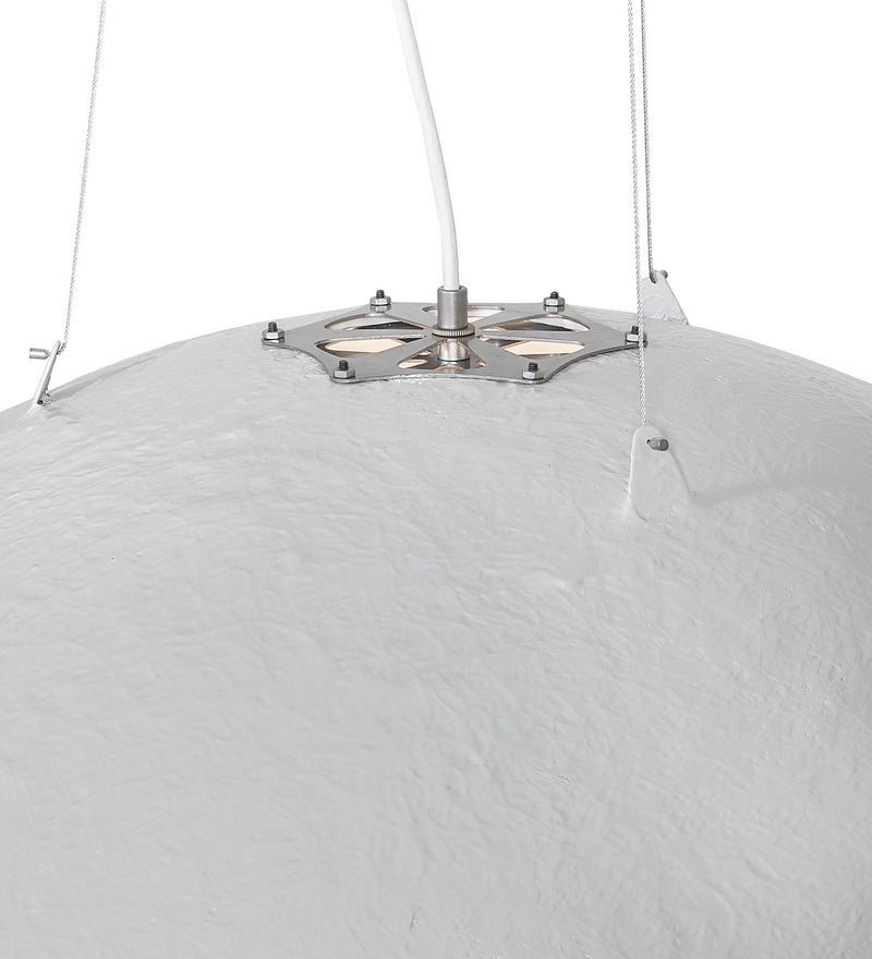 Meyda Tiffany 252447 One Light Pendant, Matte White & Nickel