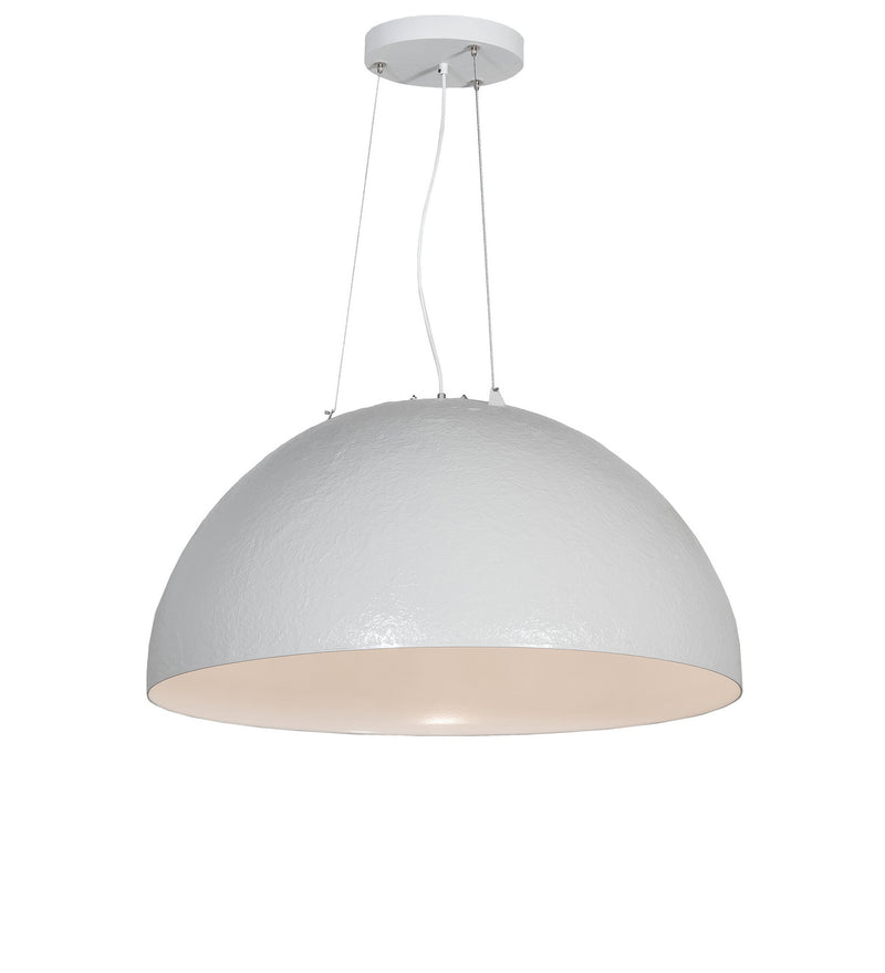 Meyda Tiffany 252447 One Light Pendant, Matte White & Nickel