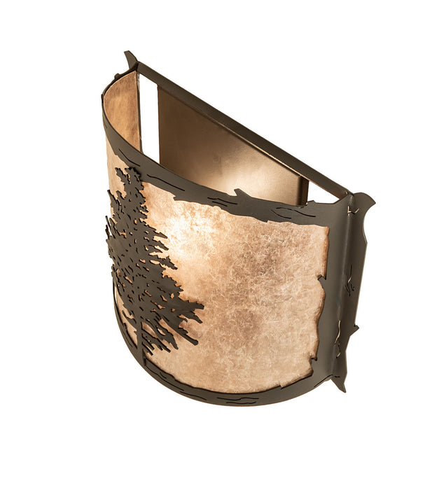 Meyda Tiffany 252641 One Light Wall Sconce, Wrought Iron