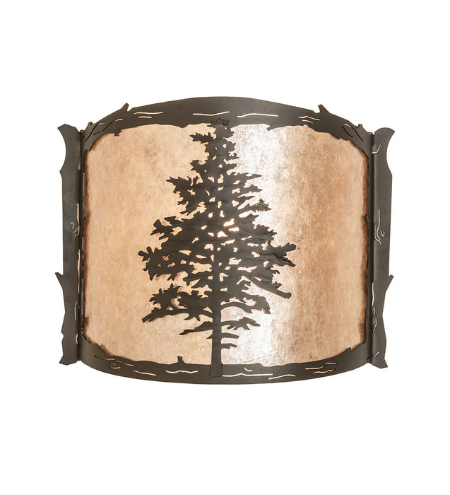 Meyda Tiffany 252641 One Light Wall Sconce, Wrought Iron