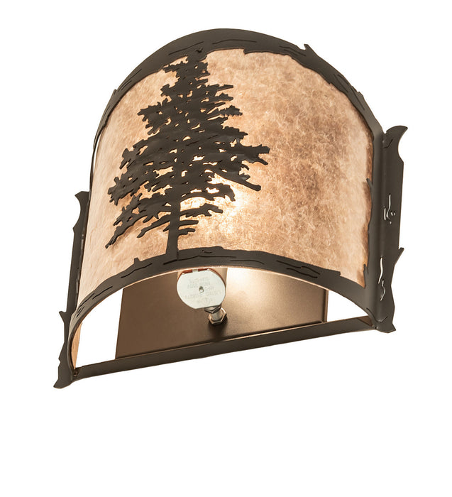Meyda Tiffany 252641 One Light Wall Sconce, Wrought Iron