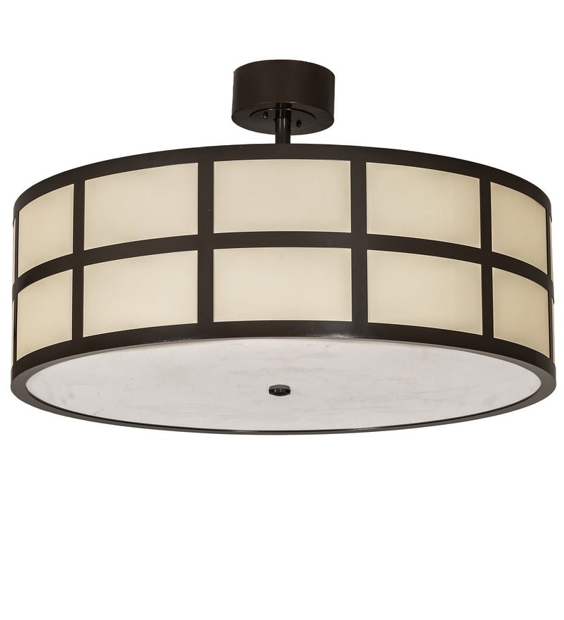 Meyda Tiffany 252830 Six Light Semi-Flushmount, Timeless Bronze