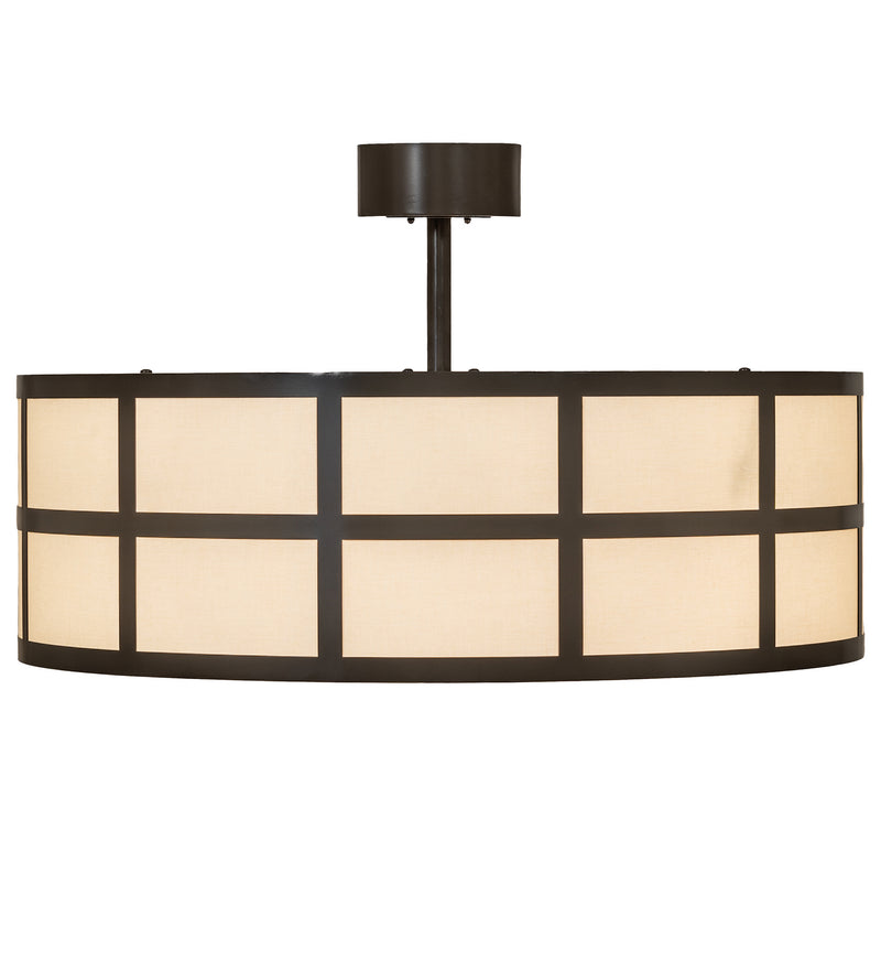 Meyda Tiffany 252830 Six Light Semi-Flushmount, Timeless Bronze
