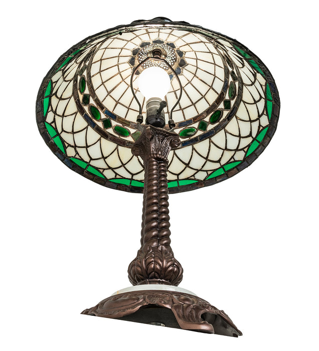 Meyda Tiffany 253640 One Light Table Lamp, Mahogany Bronze