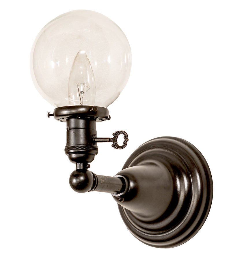 Meyda Tiffany 253879 One Light Wall Sconce, Craftsman Brown On Brass