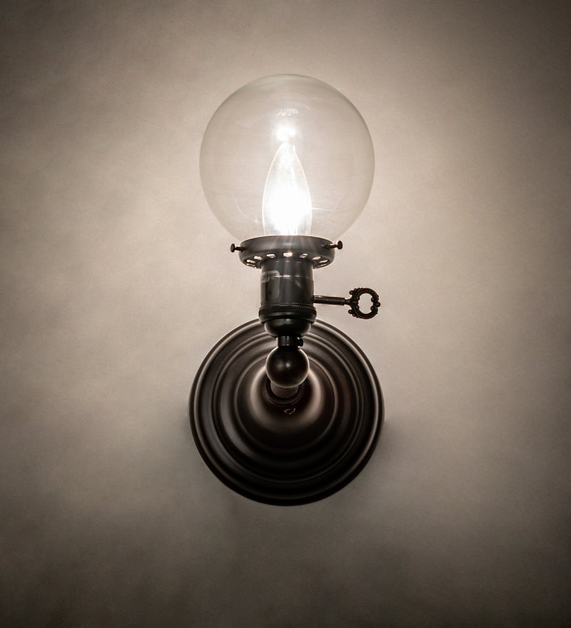 Meyda Tiffany 253879 One Light Wall Sconce, Craftsman Brown On Brass