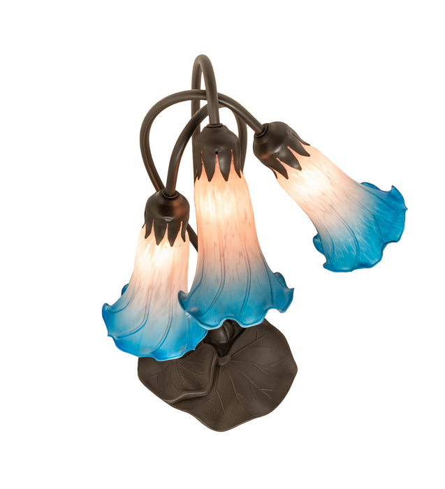 Meyda Tiffany 254157 Three Light Table Lamp, Mahogany Bronze