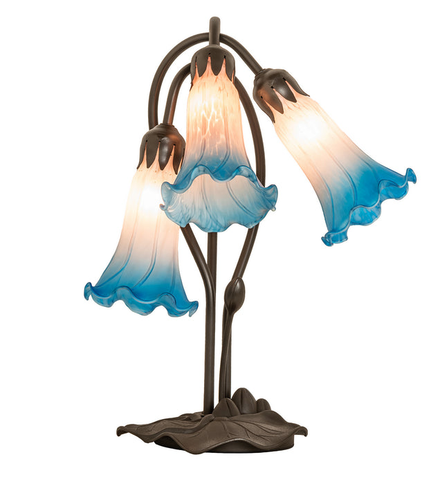 Meyda Tiffany 254157 Three Light Table Lamp, Mahogany Bronze