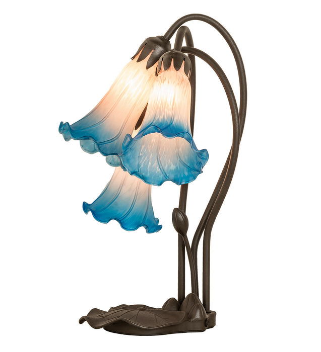 Meyda Tiffany 254157 Three Light Table Lamp, Mahogany Bronze