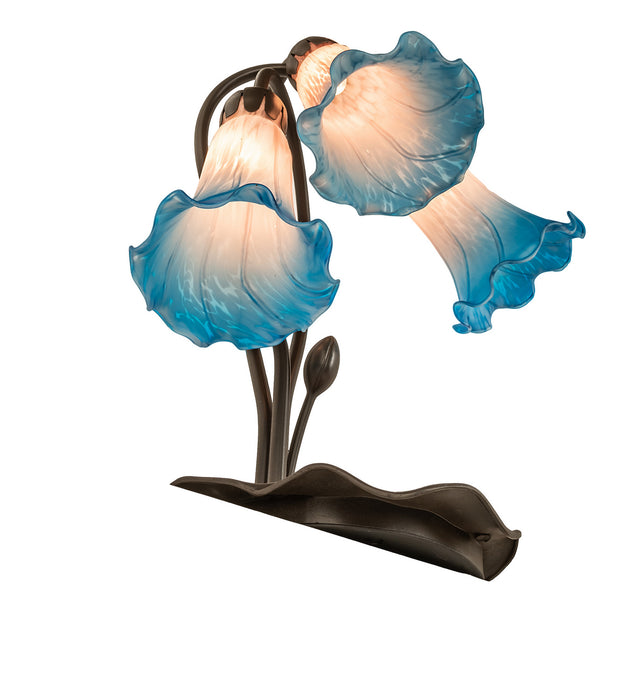 Meyda Tiffany 254157 Three Light Table Lamp, Mahogany Bronze