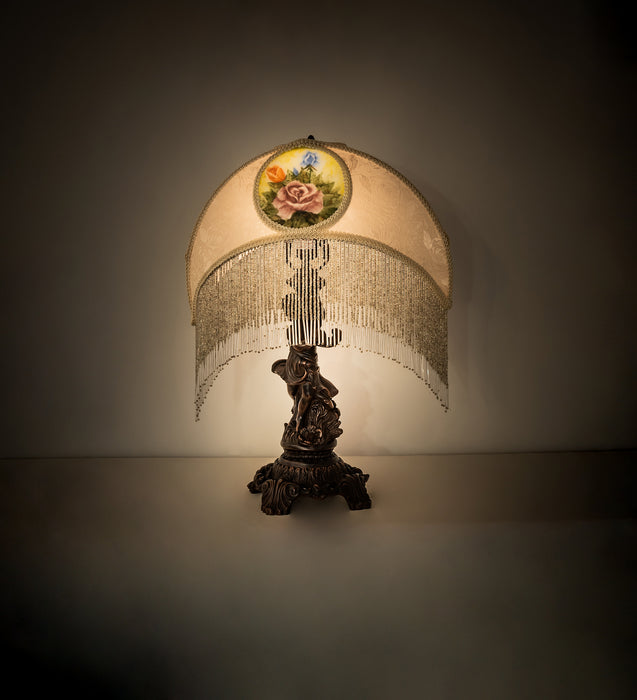 Meyda Tiffany 254237 One Light Table Lamp, Antique,Mahogany Bronze