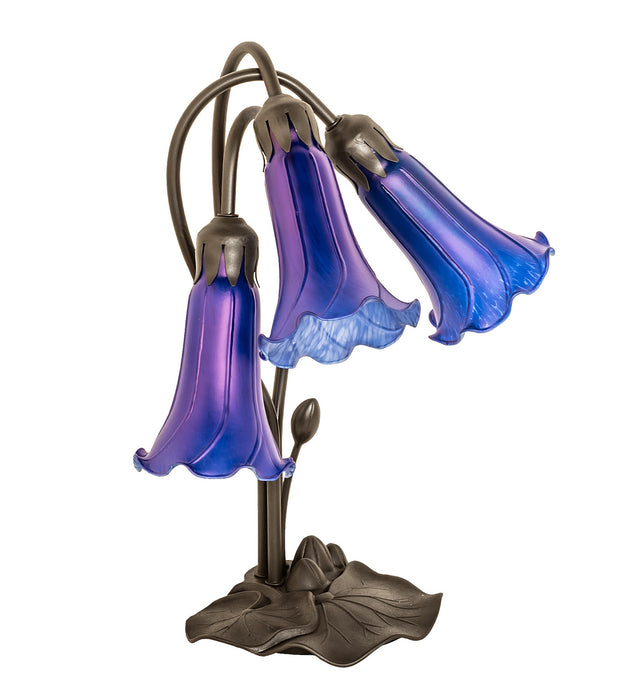 Meyda Tiffany 254291 Three Light Table Lamp, Mahogany Bronze
