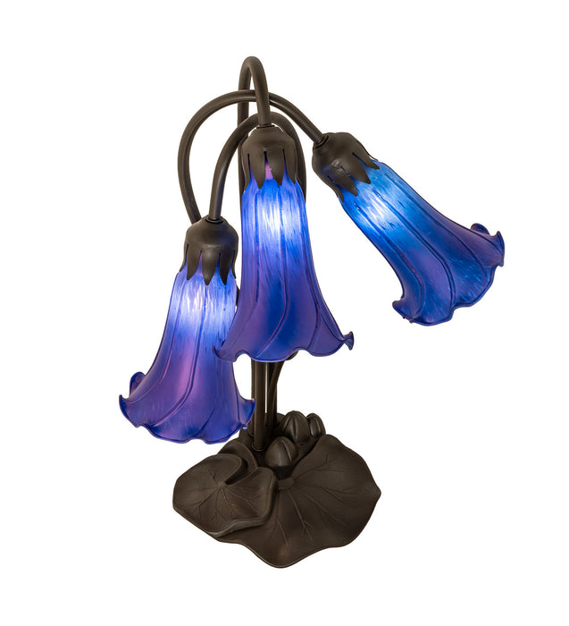 Meyda Tiffany 254291 Three Light Table Lamp, Mahogany Bronze