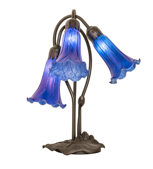 Meyda Tiffany 254291 Three Light Table Lamp, Mahogany Bronze