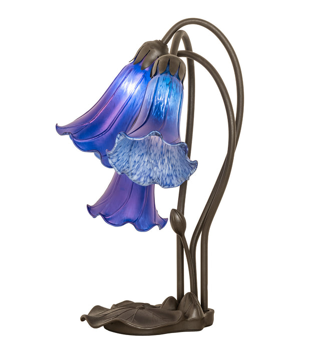 Meyda Tiffany 254291 Three Light Table Lamp, Mahogany Bronze