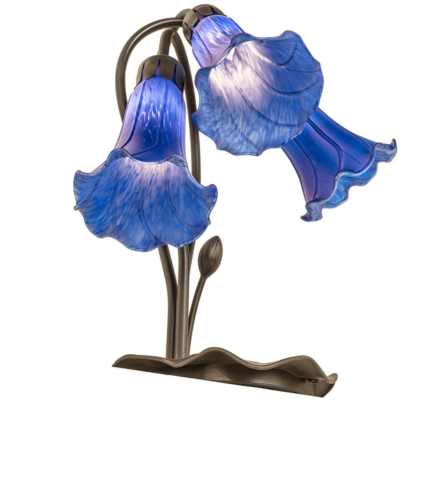 Meyda Tiffany 254291 Three Light Table Lamp, Mahogany Bronze