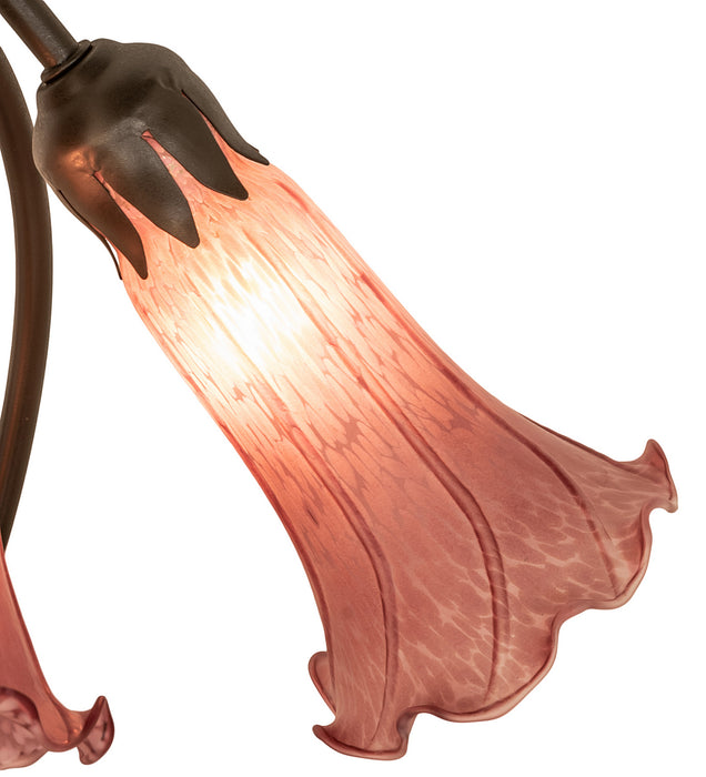 Meyda Tiffany 254357 Three Light Table Lamp, Mahogany Bronze