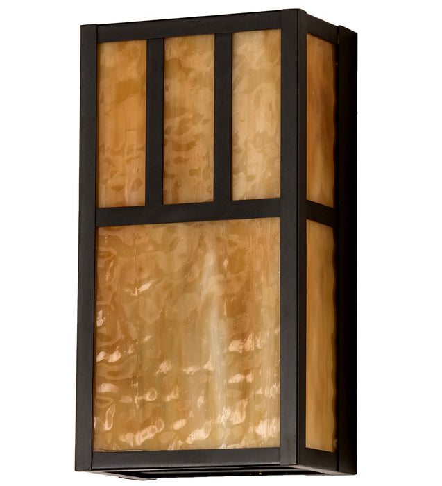 Meyda Tiffany 254403 LED Wall Sconce, Craftsman Brown On Brass