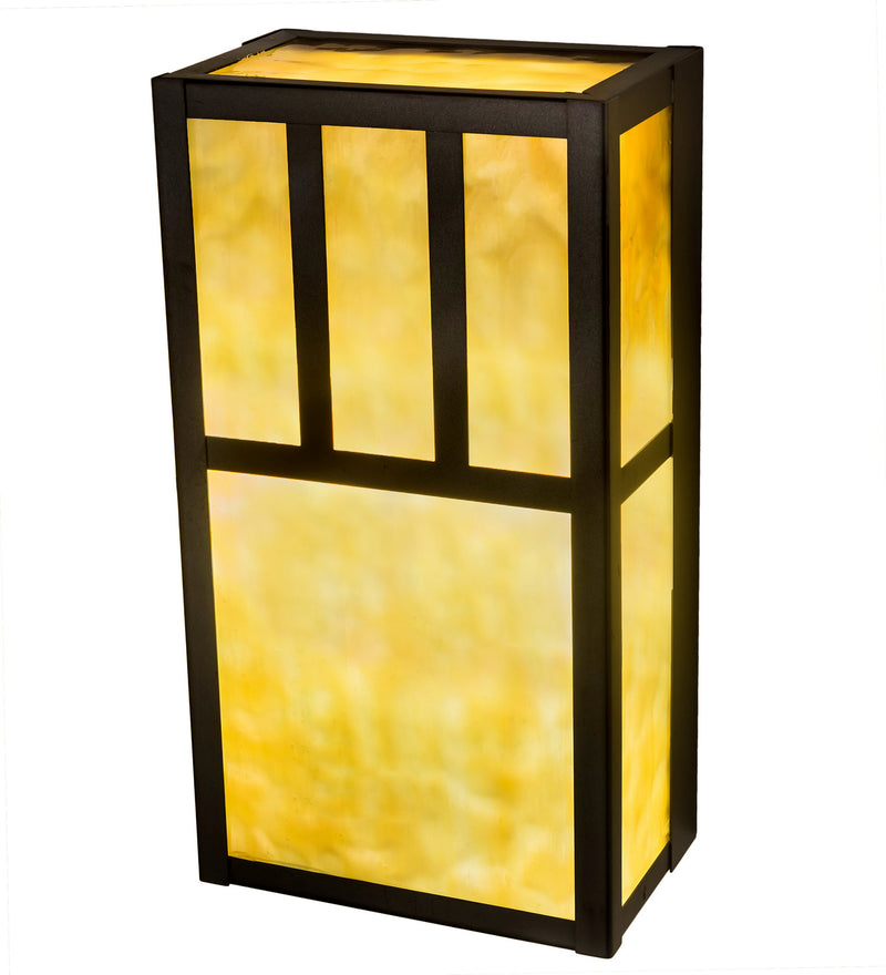 Meyda Tiffany 254403 LED Wall Sconce, Craftsman Brown On Brass