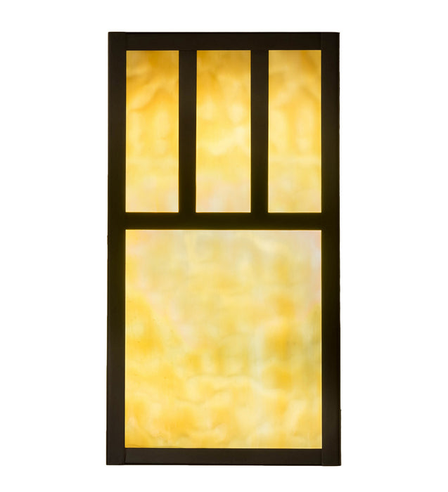 Meyda Tiffany 254403 LED Wall Sconce, Craftsman Brown On Brass