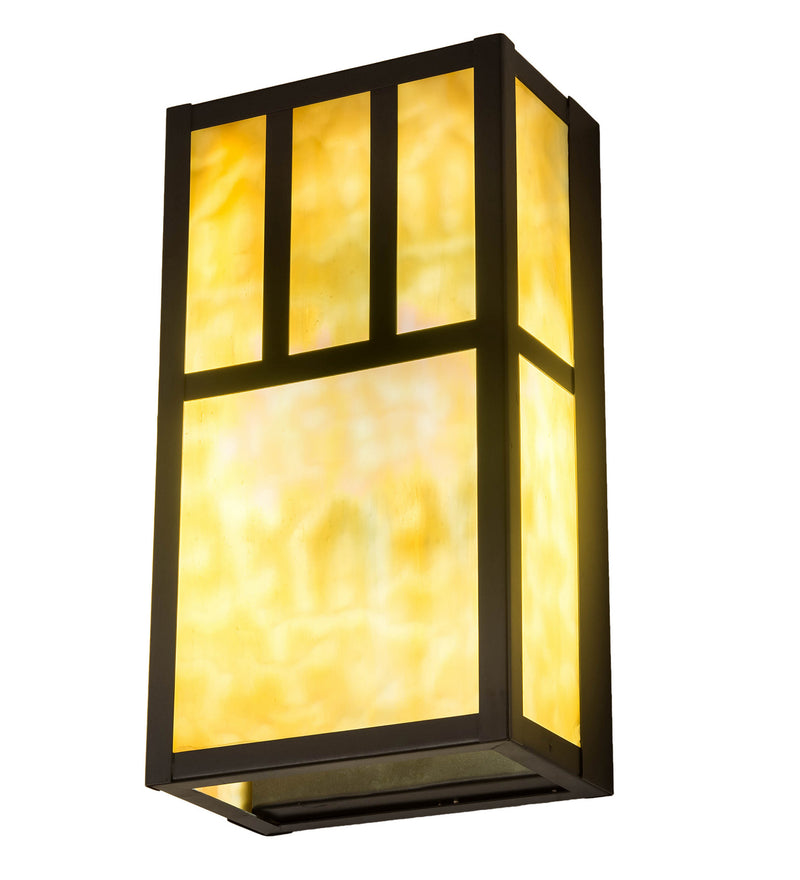 Meyda Tiffany 254403 LED Wall Sconce, Craftsman Brown On Brass