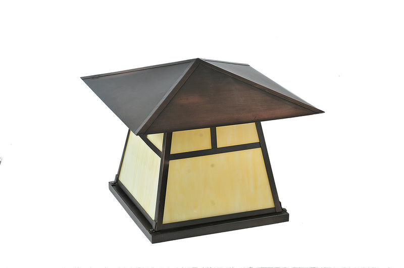 Meyda Tiffany 254435 One Light Pier Mount, Craftsman Brown