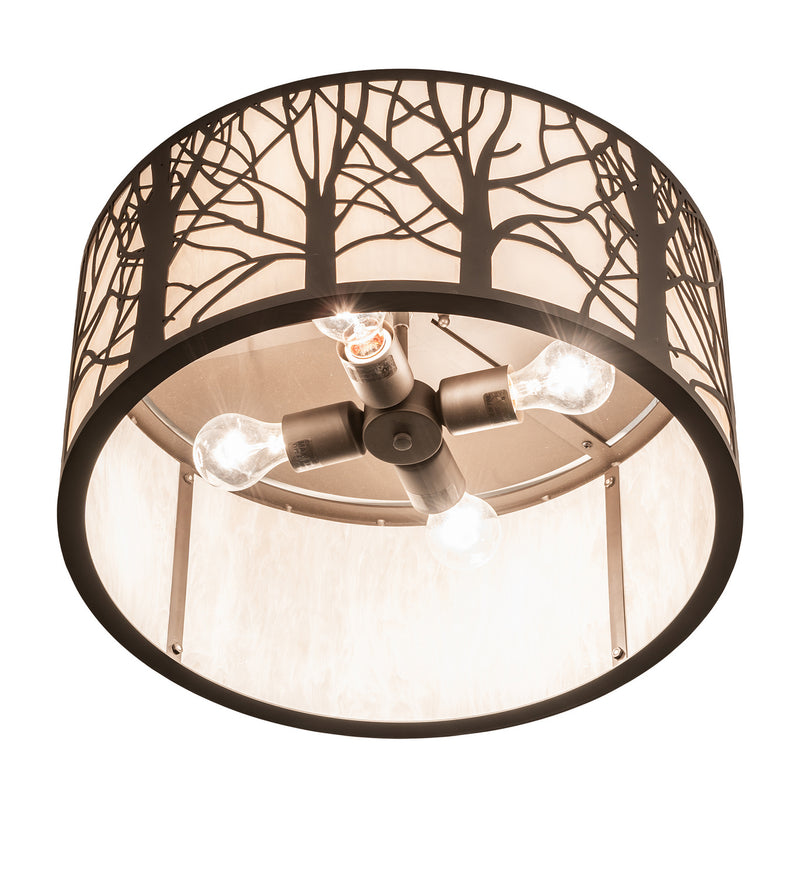 Meyda Tiffany 254459 Four Light Flushmount, Oil Rubbed Bronze