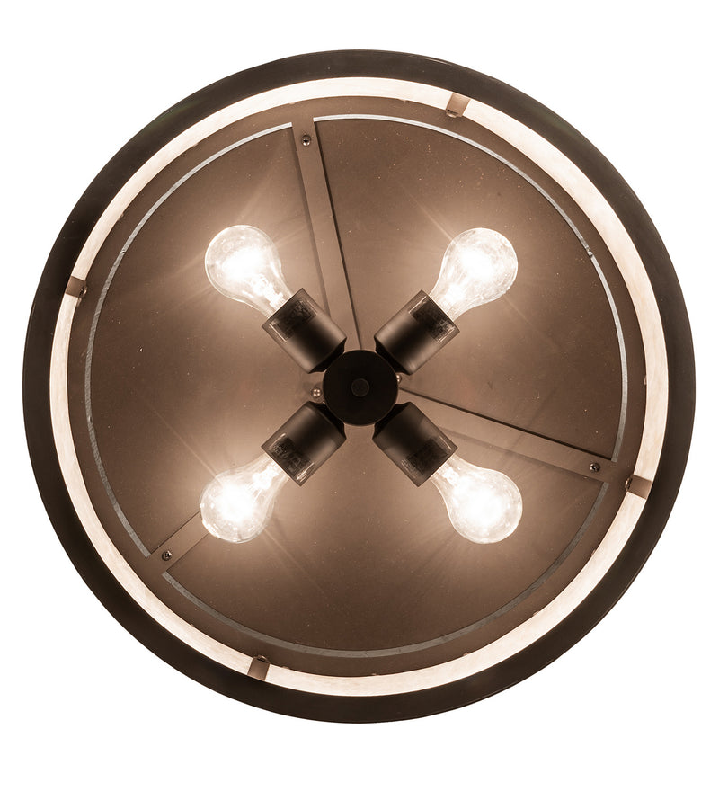 Meyda Tiffany 254459 Four Light Flushmount, Oil Rubbed Bronze