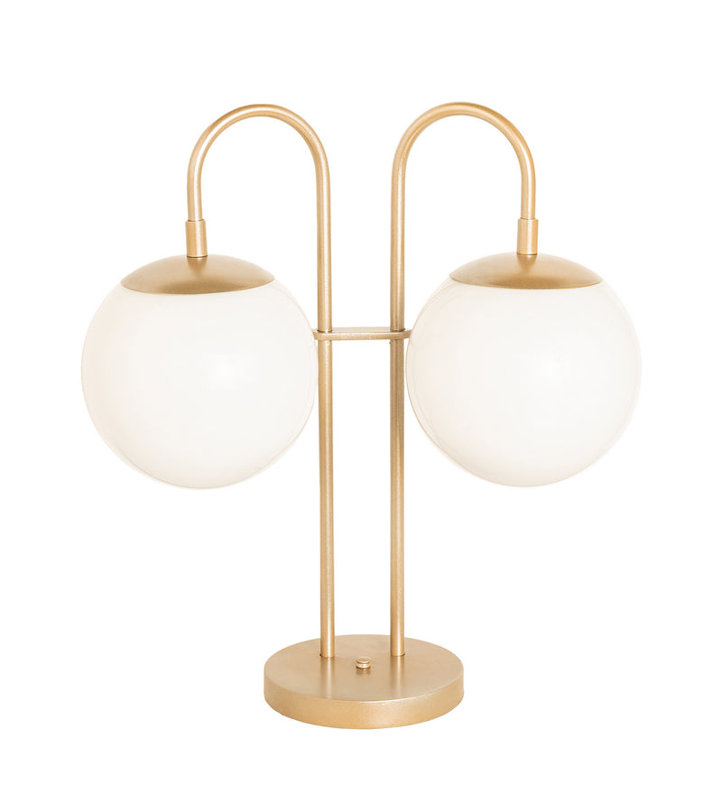 Meyda Tiffany 254472 Two Light Table Lamp, Champagne Metallic