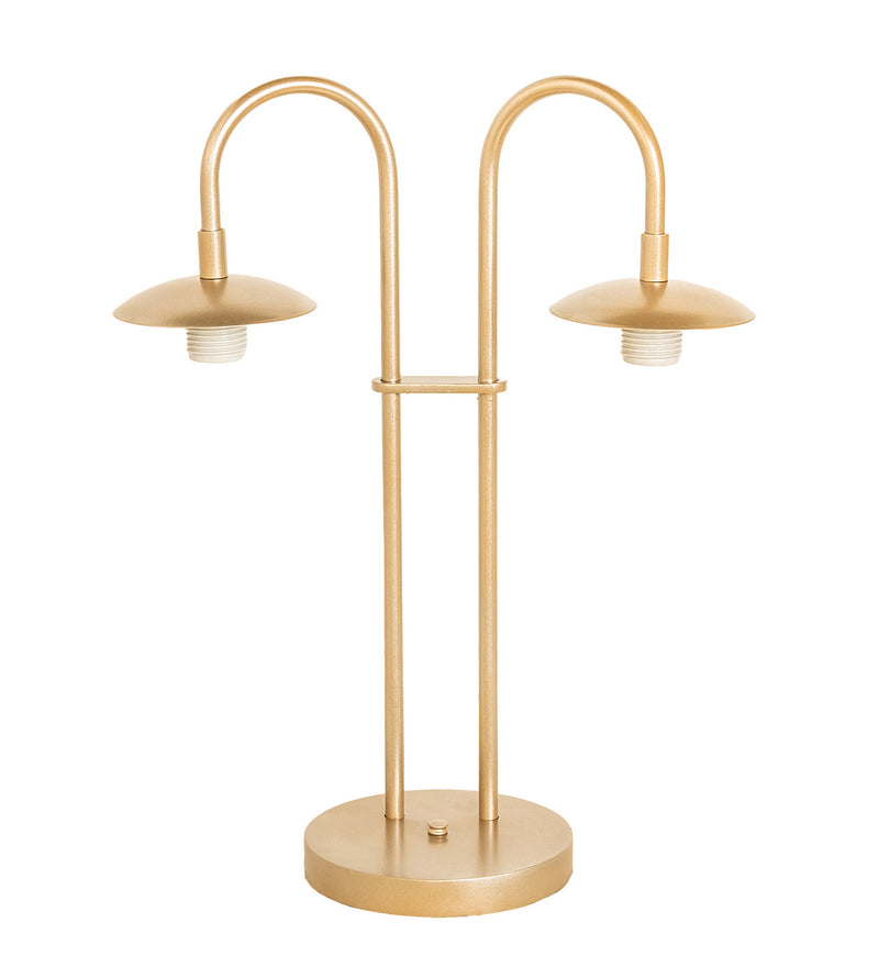Meyda Tiffany 254472 Two Light Table Lamp, Champagne Metallic