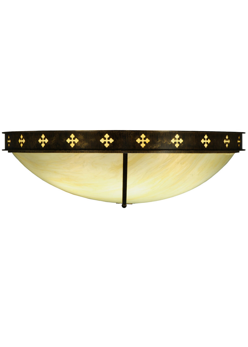Meyda Tiffany 254672 LED Flushmount, Brushed Gold