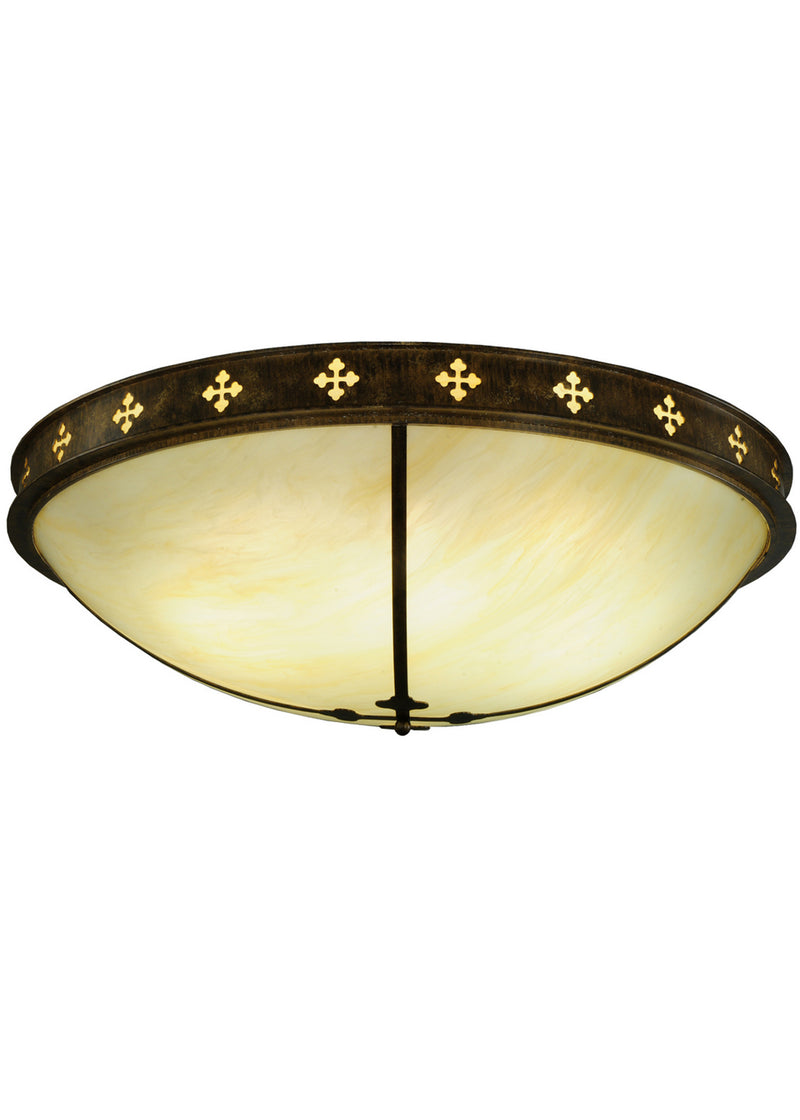 Meyda Tiffany 254672 LED Flushmount, Brushed Gold