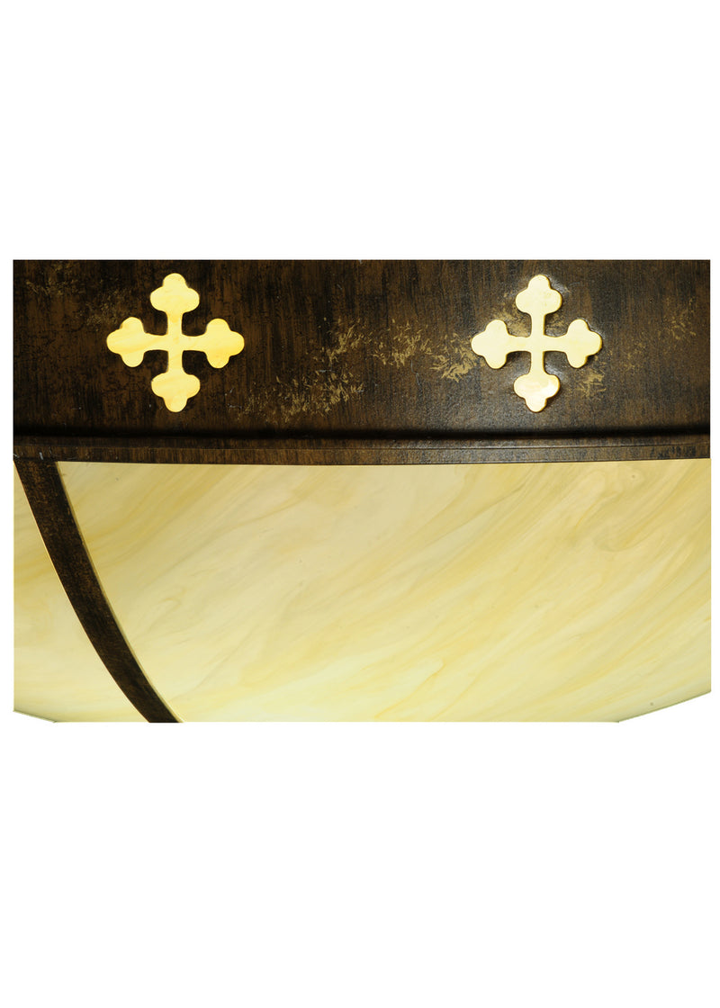 Meyda Tiffany 254672 LED Flushmount, Brushed Gold