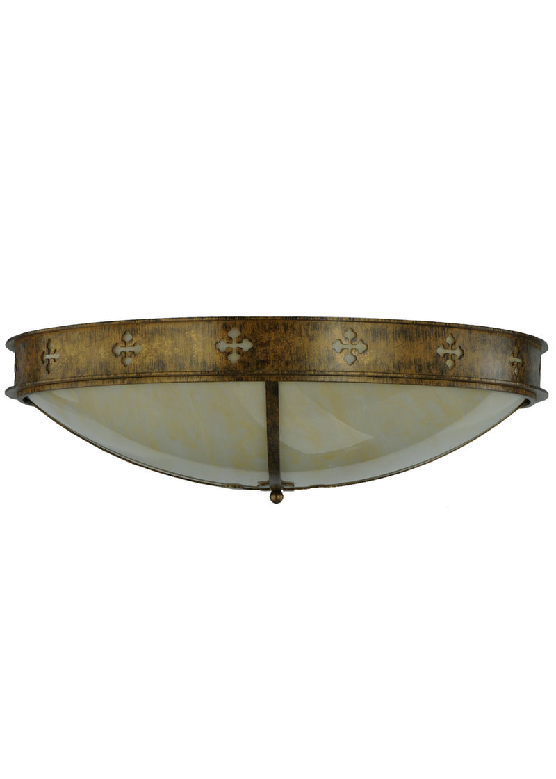 Meyda Tiffany 254675 LED Flushmount, Brushed Gold