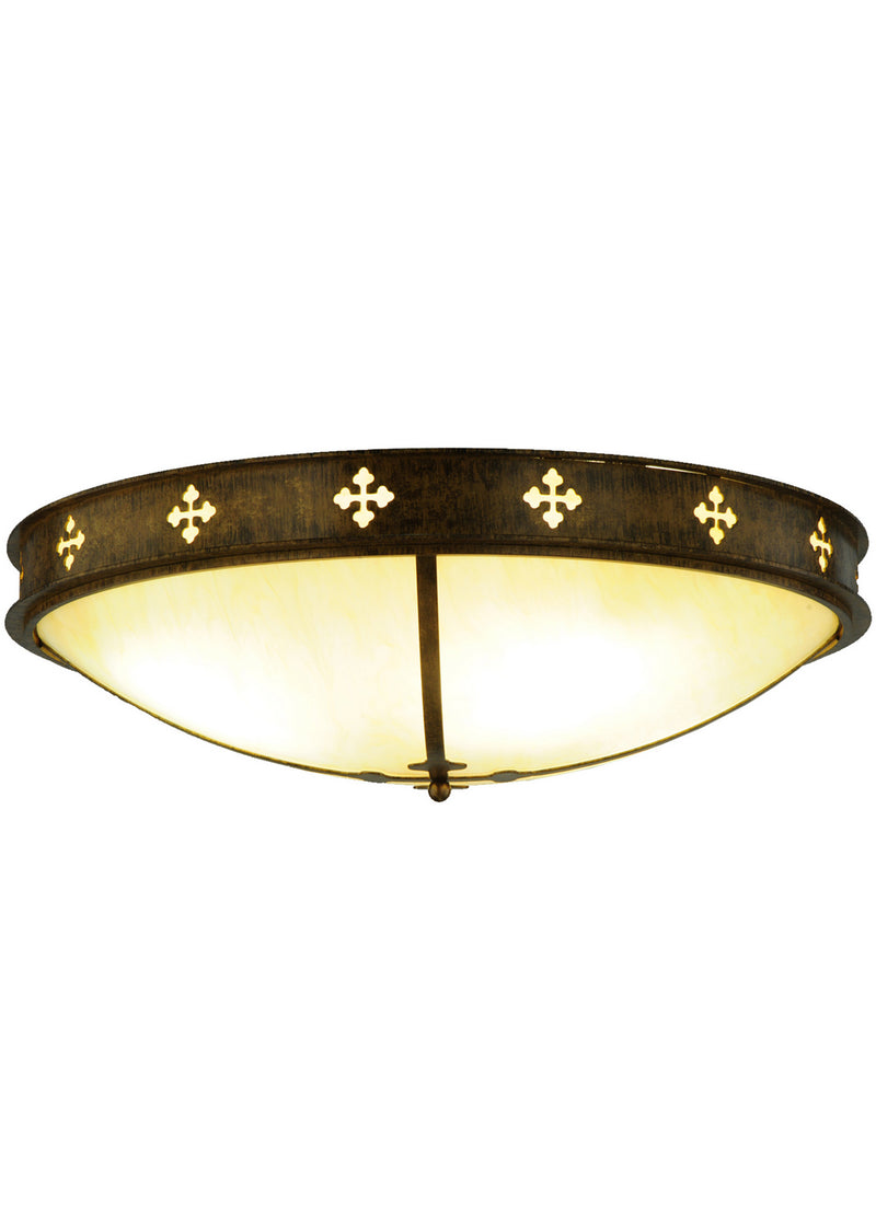Meyda Tiffany 254675 LED Flushmount, Brushed Gold