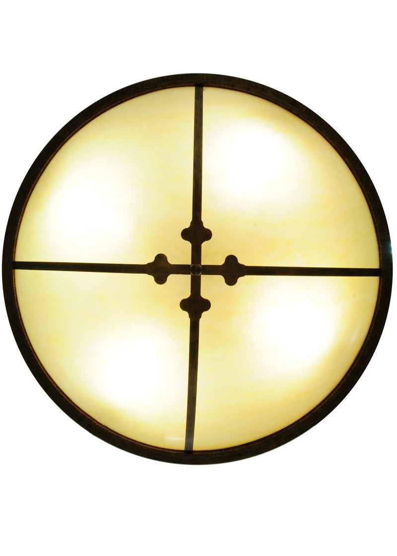 Meyda Tiffany 254675 LED Flushmount, Brushed Gold