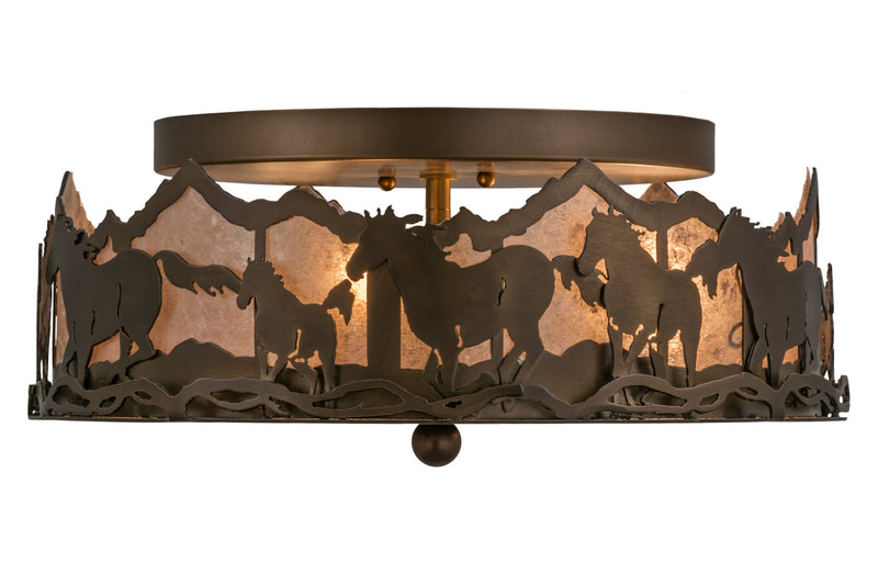 Meyda Tiffany 254703 LED Flushmount, Antique Copper