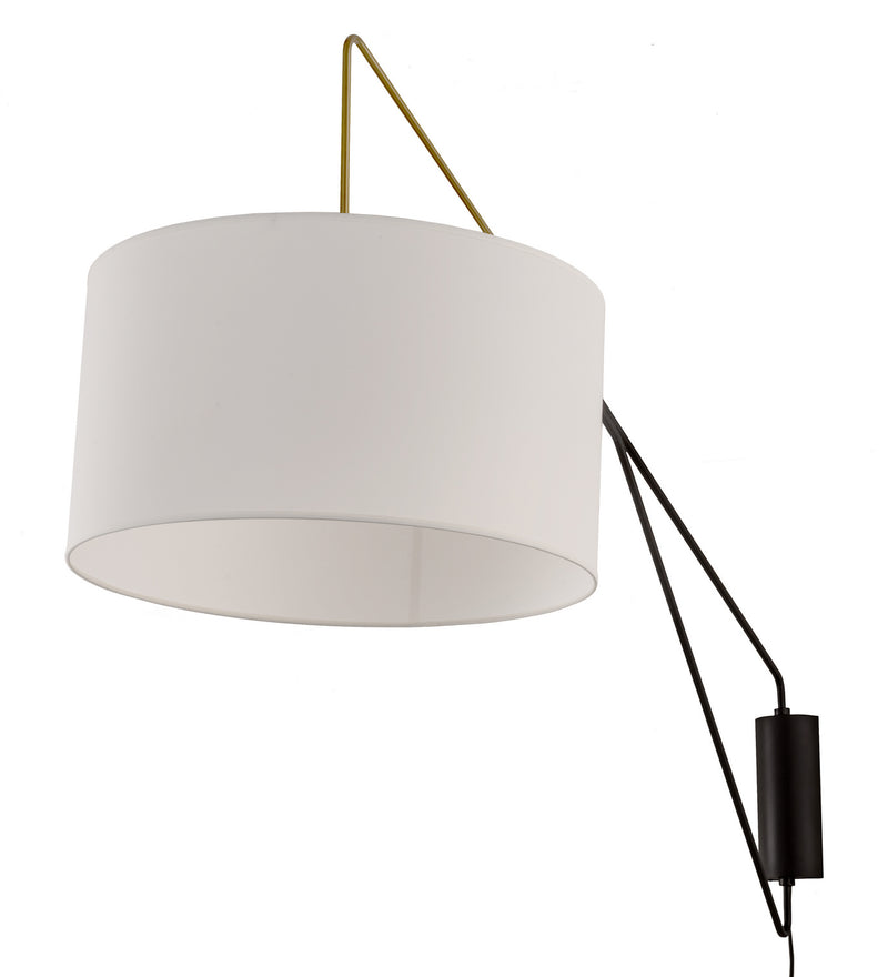 Meyda Tiffany 254719 LED Swing Arm Wall Sconce, Solar Black/Brass