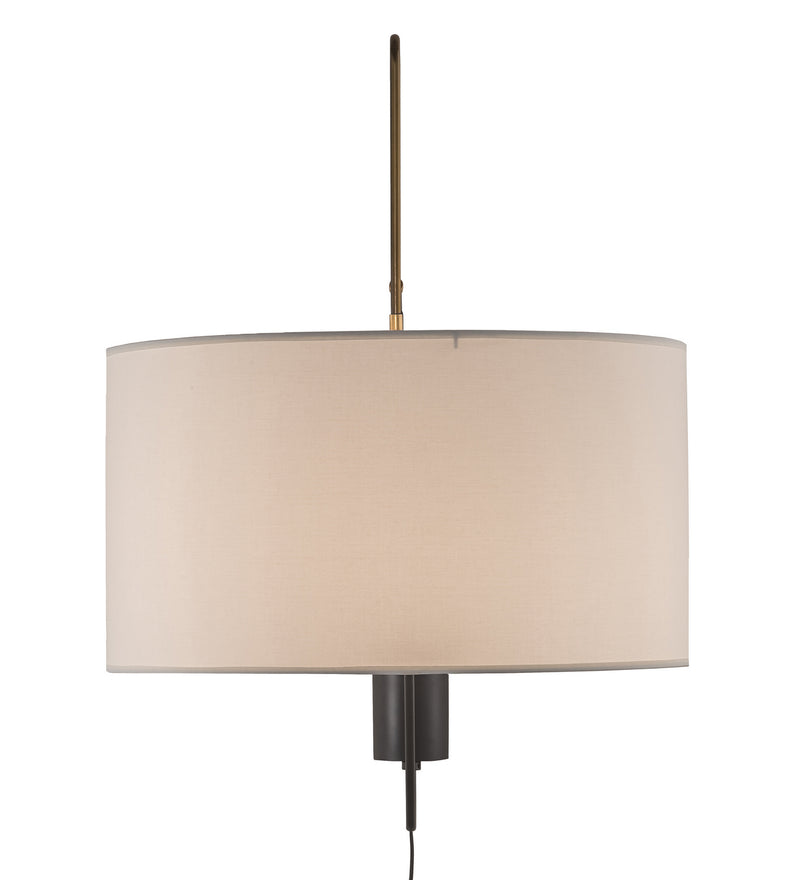 Meyda Tiffany 254719 LED Swing Arm Wall Sconce, Solar Black/Brass