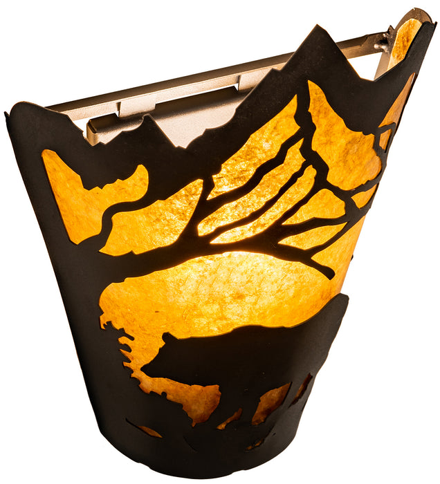 Meyda Tiffany 254761 LED Wall Sconce, Textured Black