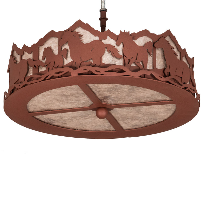 Meyda Tiffany 254818 LED Fan Light Fixture, Rust
