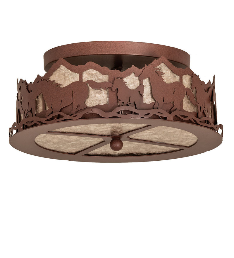 Meyda Tiffany 254823 LED Flushmount, Rust