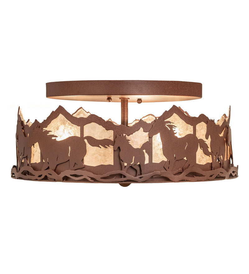 Meyda Tiffany 254823 LED Flushmount, Rust
