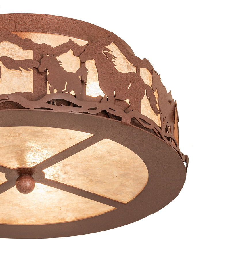 Meyda Tiffany 254823 LED Flushmount, Rust