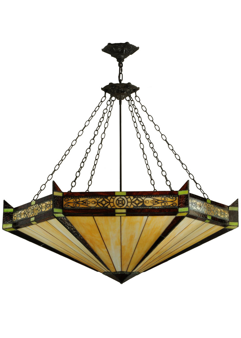 Meyda Tiffany 254938 Four Light Pendant, Timeless Bronze