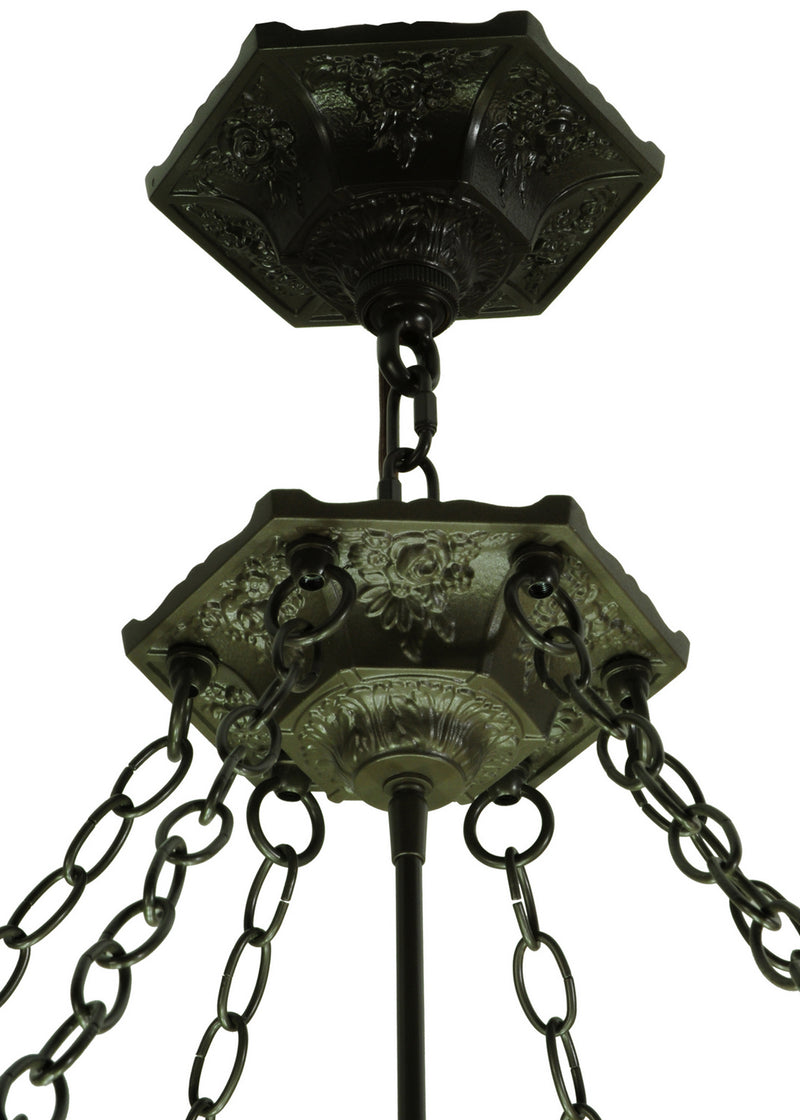 Meyda Tiffany 254938 Four Light Pendant, Timeless Bronze