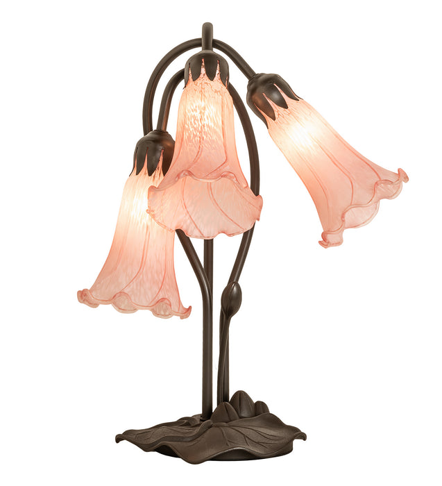 Meyda Tiffany 98715 Three Light Table Lamp, Mahogany Bronze
