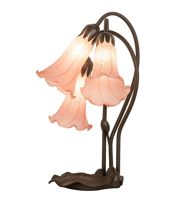 Meyda Tiffany 98715 Three Light Table Lamp, Mahogany Bronze