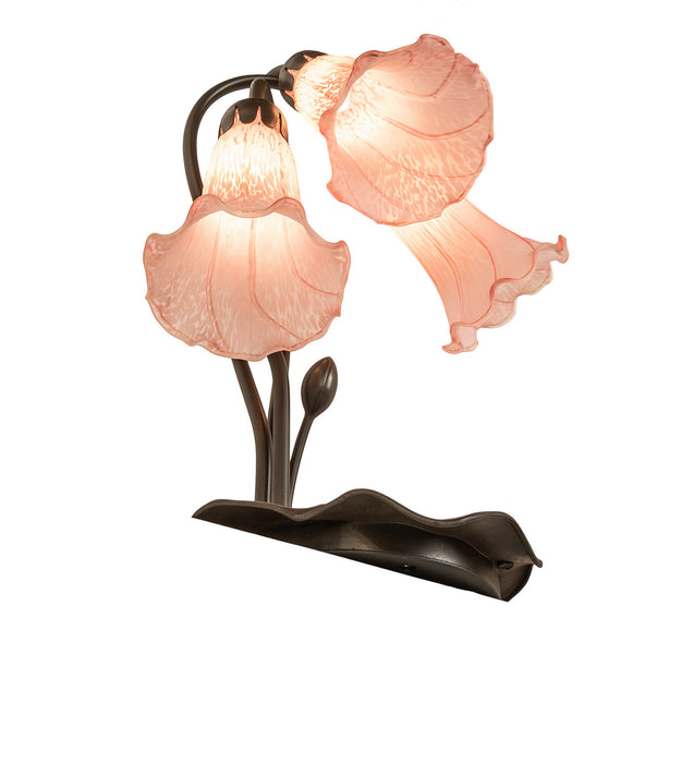 Meyda Tiffany 98715 Three Light Table Lamp, Mahogany Bronze